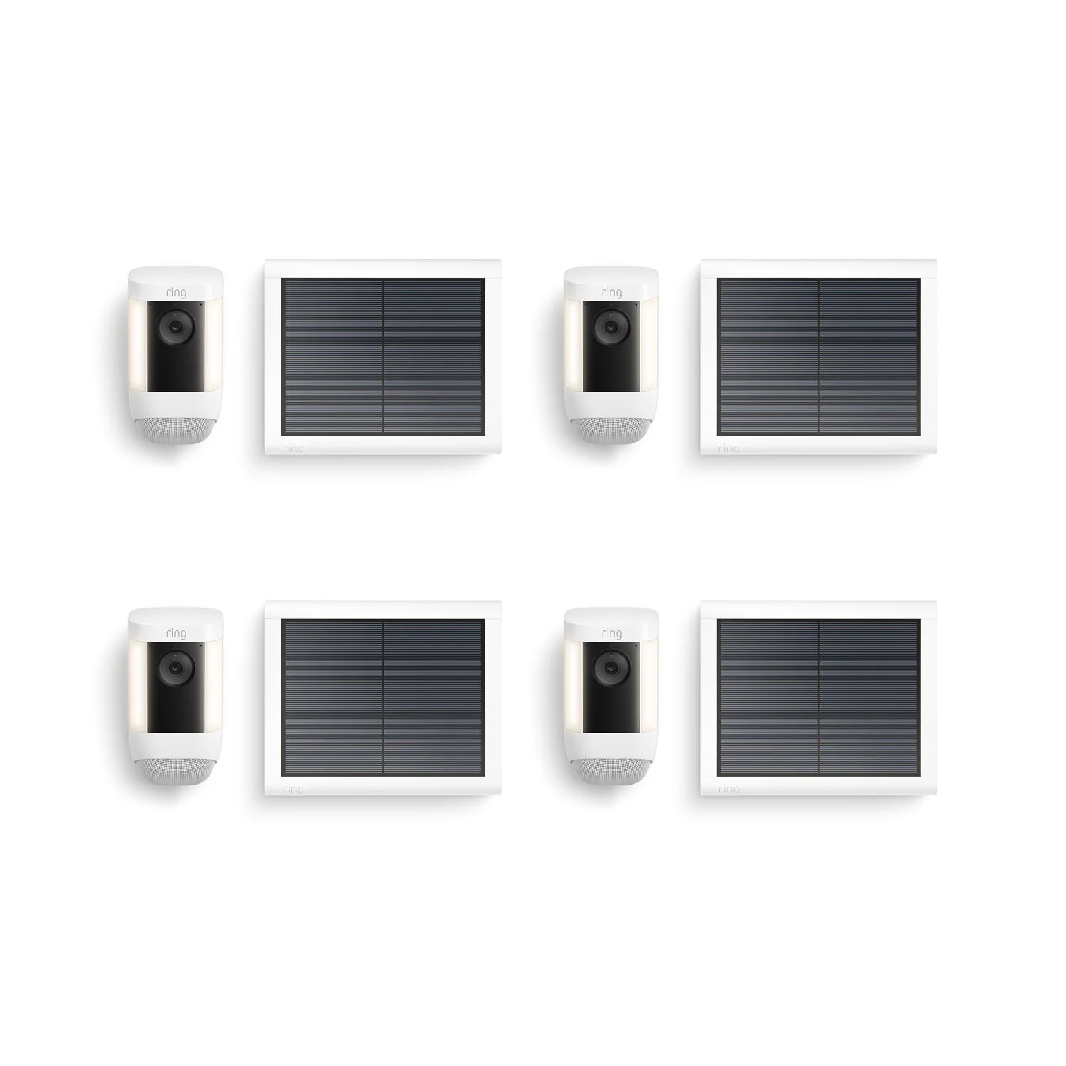 4-Pack Spotlight Cam Pro Solar (2K Video with Ring Vision)